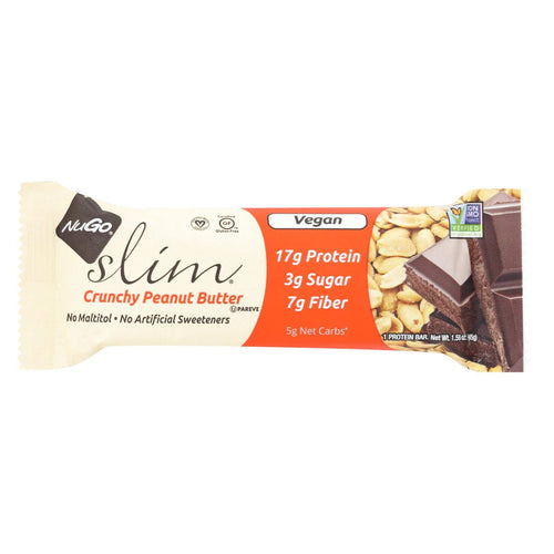 Nugo Slim Crunchy Peanut Butter Nutrition Bars, 1.59 oz (Case of 12)