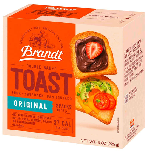 Brandt Zwieback Rusk, Sweetened Crispy Bread, 8 oz
