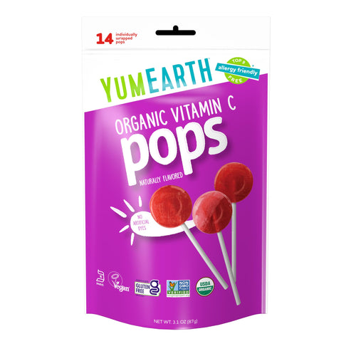 YumEarth Organic Vitamin C Pops, 14 Count