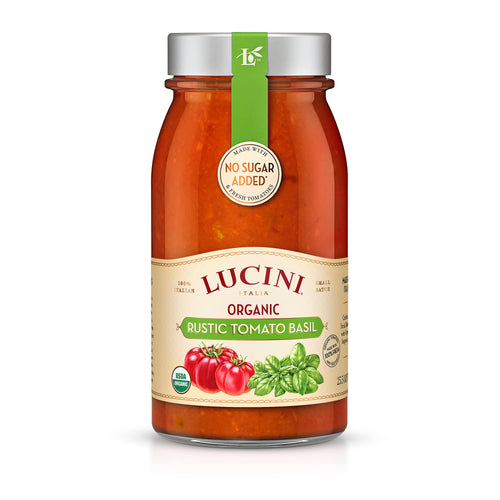 Lucini Italia Organic Rustic Tomato Basil Sauce, 25 oz