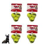KONG Air Squeakers Tennis Balls, Small, 2 in (Pack of 4)
