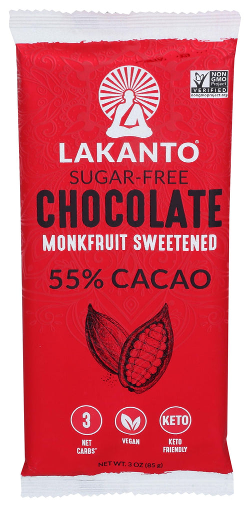 Lakanto Monkfruit Sweetened Chocolate Bar, Original, 3 oz