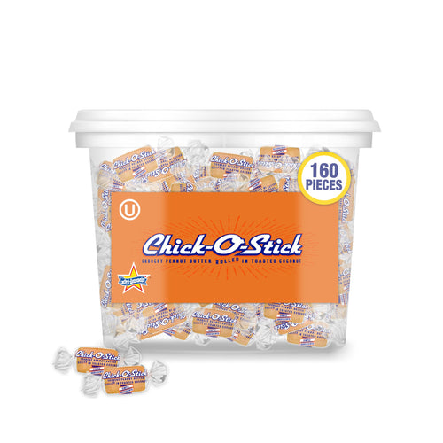 Atkinson's Chick-O-Stick Nuggets, Peanut Butter Coconut, 160 Count Candy Tub