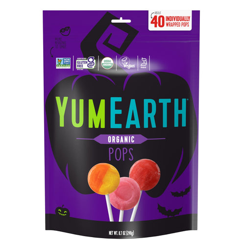 YumEarth Organic Halloween Fruit Flavored Pops, 40 Count