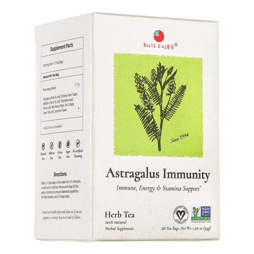 Health King Astragalus Immunity Herb Tea, 20 Tea Bags