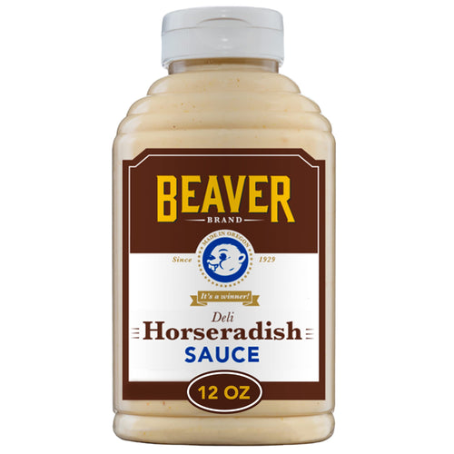 Beaver Brand Deli Horseradish Sauce, Creamy Mild Heat, 12 oz