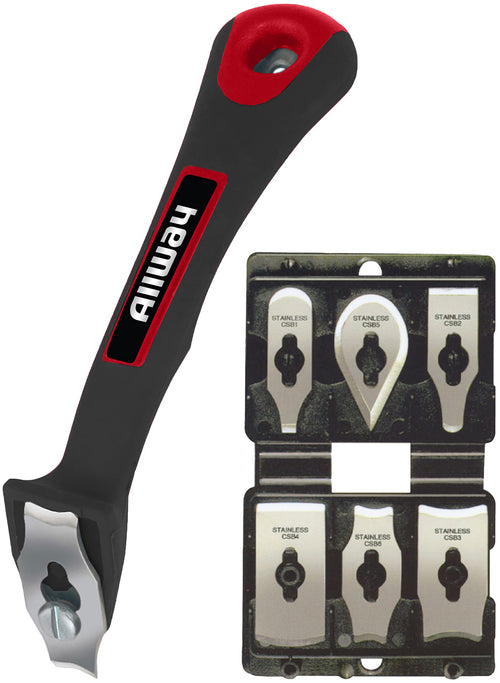 Allway CS6 Soft-Grip Contour Scraper Set with 6 Blades and File