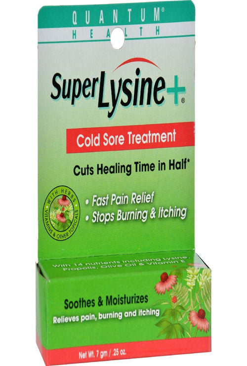 Quantum Super Lysine Plus Cold Sore Treatment Cream, 0.25 oz