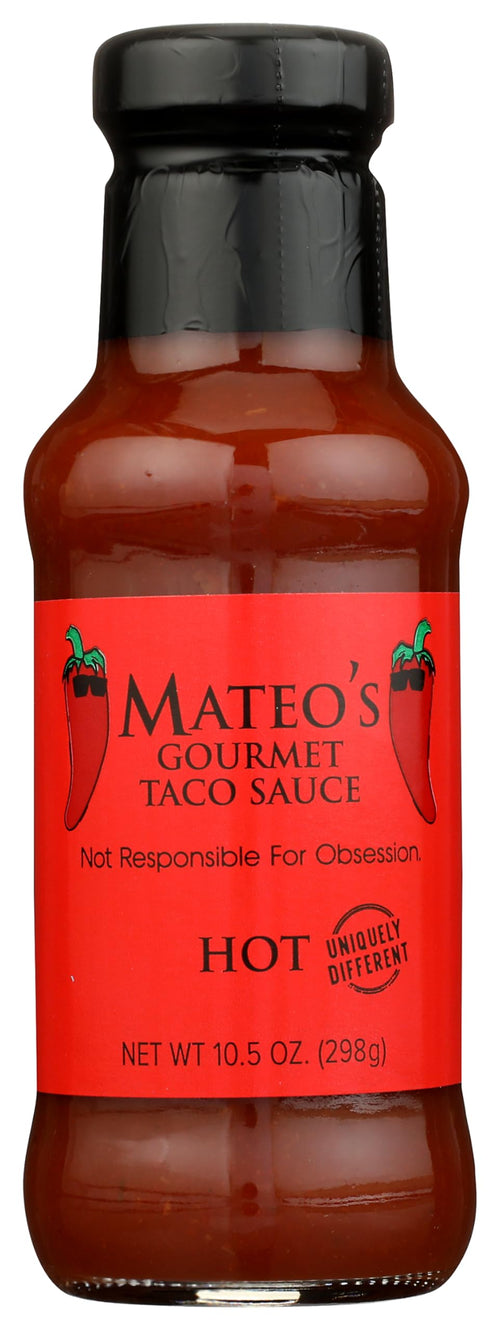 Mateo's Gourmet Hot Taco Sauce, 10.5 oz