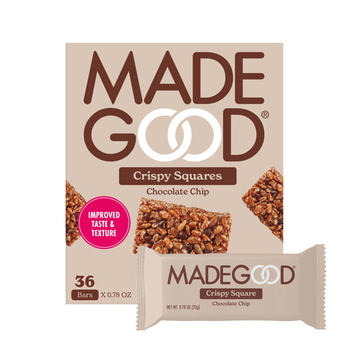 MadeGood Crispy Squares, Chocolate Chip (36 Count)