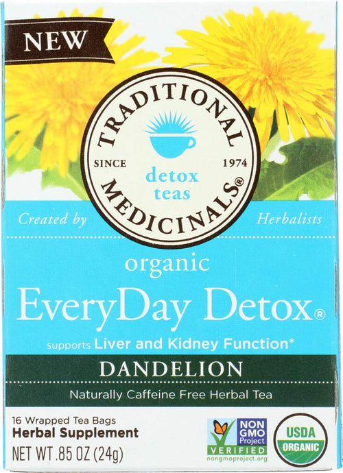 Traditional Medicinals Organic EveryDay Detox Dandelion Tea (Pack of 2), 32 Bags