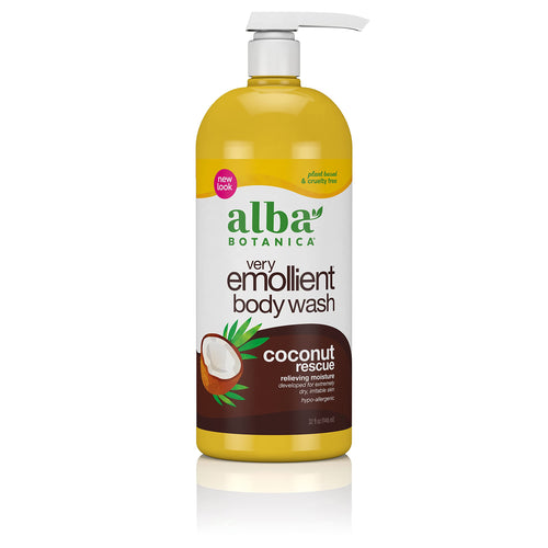 Alba Botanica Very Emollient Body Wash, Sparkling Mint, 32 oz