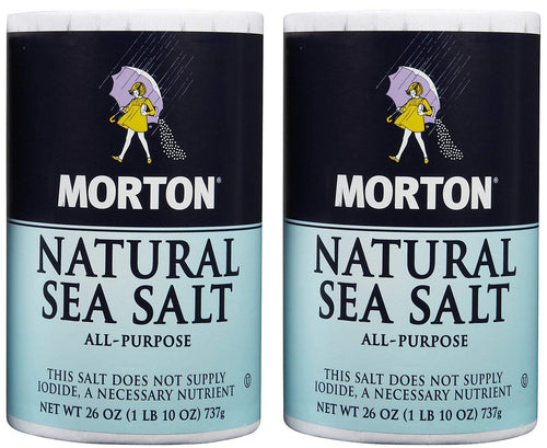 Morton Natural Sea Salt, 1.62 lb (Pack of 2)