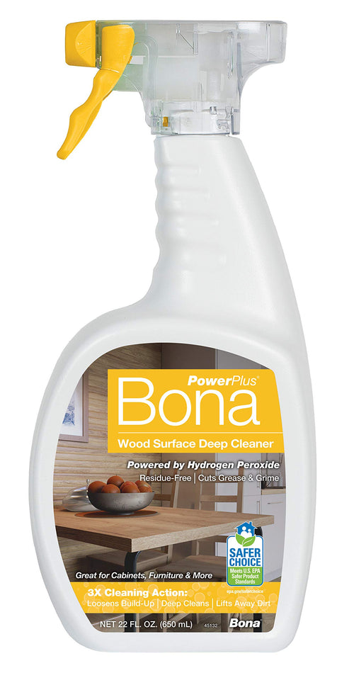 Bona PowerPlus Wood Surface Deep Cleaner Spray, Unscented, 22 fl oz
