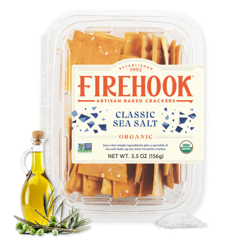 Firehook Mediterranean Sea Salt Crackers, 5.5 oz