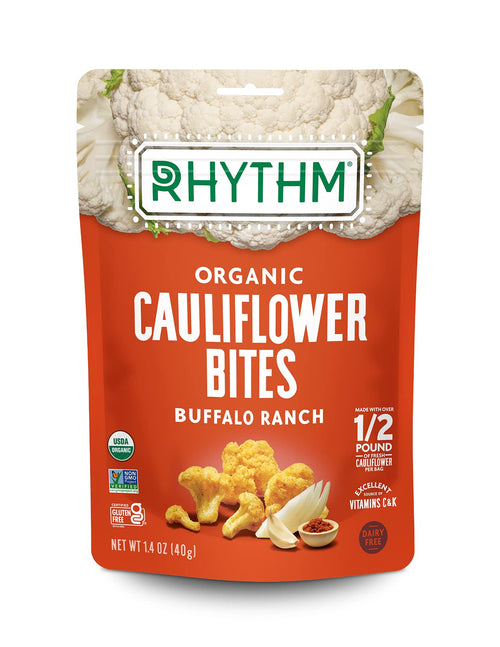 Rhythm Superfoods Crunchy Cauliflower Bites, Buffalo Ranch, 1.4 oz