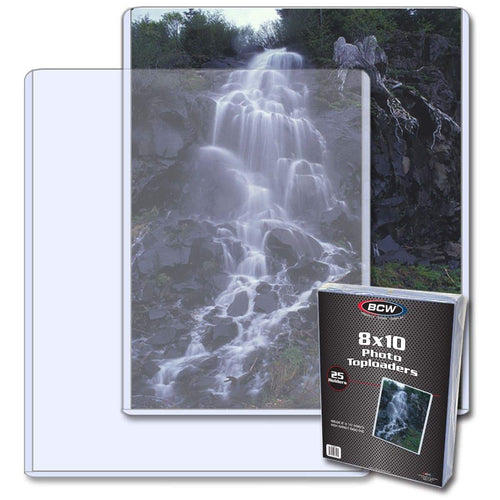 BCW 8x10 Photo Topload Holders, Rigid PVC, 25 Count