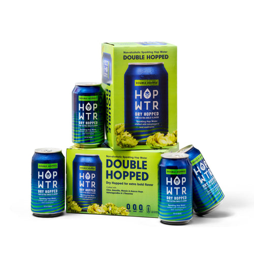 HOPWTR Double Hopped Sparkling Hop Water, 12 fl oz (Pack of 12)
