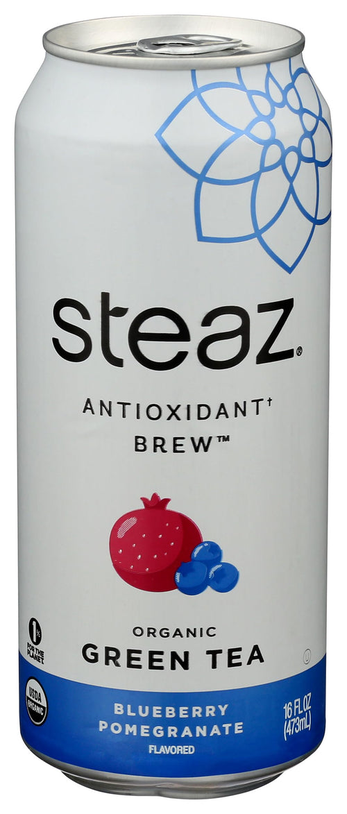 Steaz Organic Iced Green Tea, Blueberry Pomegranate, 16 oz