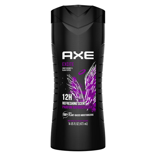 Axe Excite Crisp Coconut & Black Pepper Body Wash for Men, 16 oz