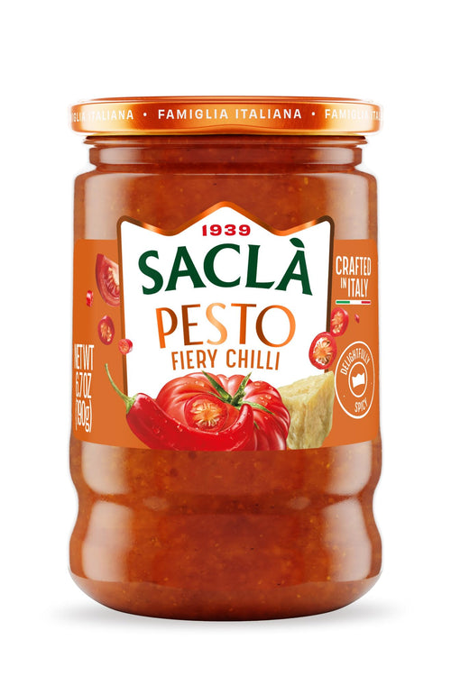 Sacla Chili Pesto, 6.7 oz Jar