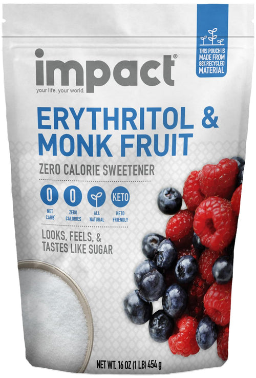 Impact White Monk Fruit & Erythritol Sweetener Blend, 1 lb