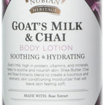 Nubian Heritage Goat's Milk & Chai Body Lotion, 13 oz