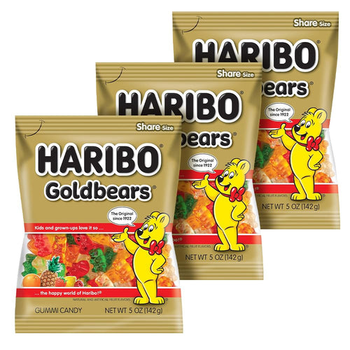 Haribo Gummi Candy Bundle, 5 oz Share Size Peg Bags (Pack of 2)