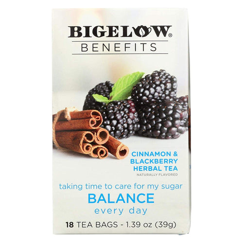 Bigelow Benefits Cinnamon & Blackberry Herbal Tea, 18 Count