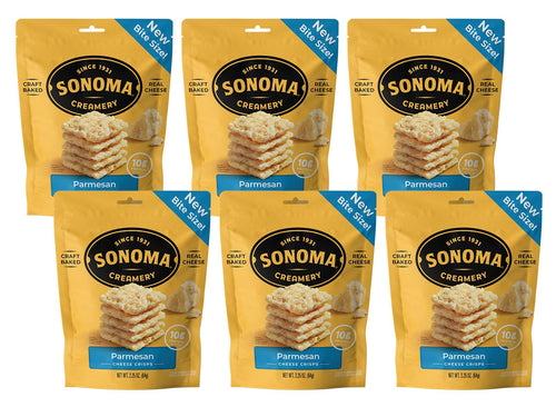 Sonoma Creamery Parmesan Cheese Crisps, 2.25 oz (Pack of 6)