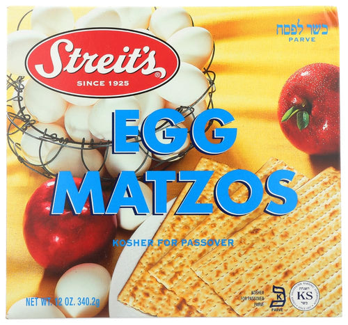 Streit's Egg Matzo, Kosher for Passover, 12 oz (Pack of 6)
