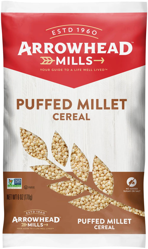 Arrowhead Mills Puffed Millet Cereal, 6 oz (Pack of 12)