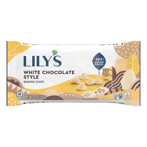 Lily's White Chocolate Style Baking Chips, No Sugar Added, 9 oz (Pack of 3)