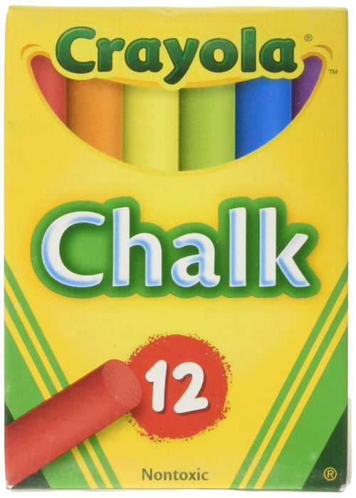 Crayola Chalk, Assorted Colors, 36 Count (3 Boxes of 12)