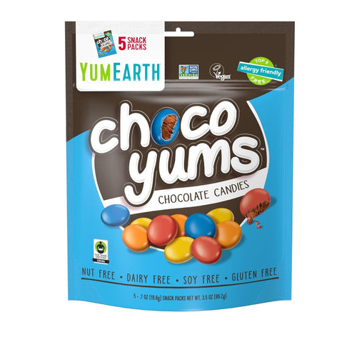 YumEarth Choco Yums Snack Packs, 0.7 oz (Pack of 5)