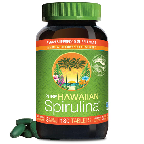 Nutrex Hawaii Pure Hawaiian Spirulina Tablets, 1000 mg, 180 Count