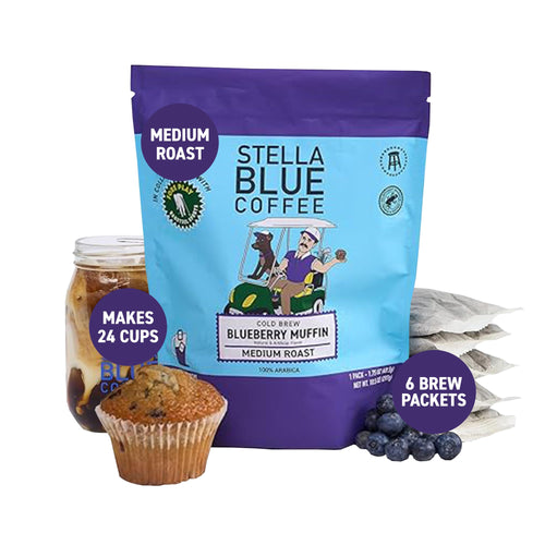 Cold Brew Coffee Bags, Blueberry Muffin, Medium Roast Ground Coffee