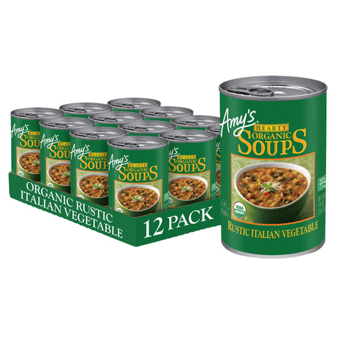 Amy's Organic Rustic Italian Vegetable Soup, 14 oz (Pack of 12)