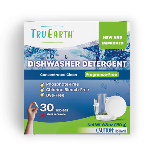 Tru Earth Fragrance-Free Dishwasher Detergent Tablets, 30 Count