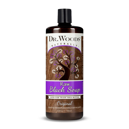 Dr. Woods Raw Liquid Black Soap with Organic Shea Butter, 32 fl oz