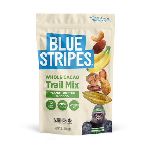 Blue Stripes Peanut Butter Banana Trail Mix with Cashews and Peanut Butter Chips, 6.4 oz