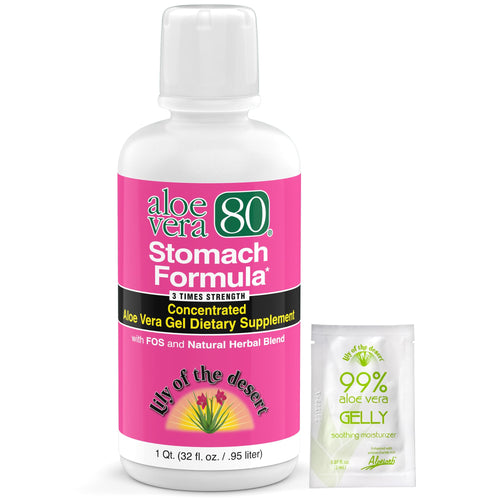 Lily of the Desert Stomach Formula Drinkable Aloe Vera 80, Single-Use Pack
