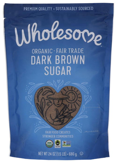 Wholesome Sweeteners Organic Dark Brown Sugar, 24 oz