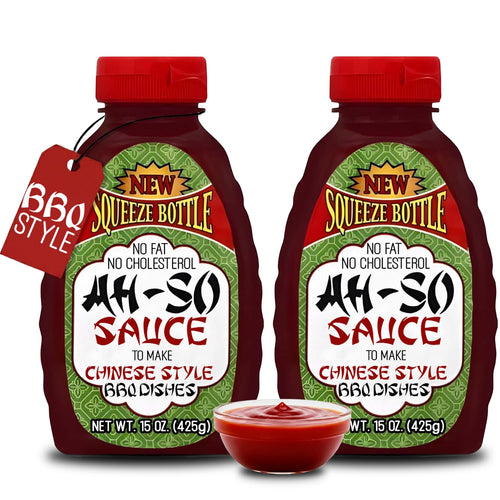 Ah-So Chinese-Style Red Rib BBQ Sauce, 15 oz Squeeze Bottle (Pack of 2)