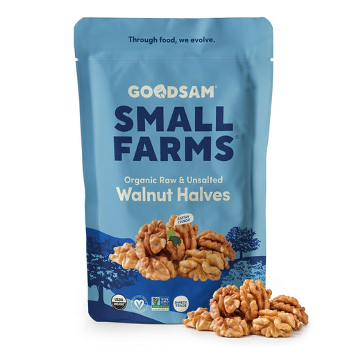 GoodSAM Small Farms Organic Raw Walnut Halves & Pieces, 8 oz