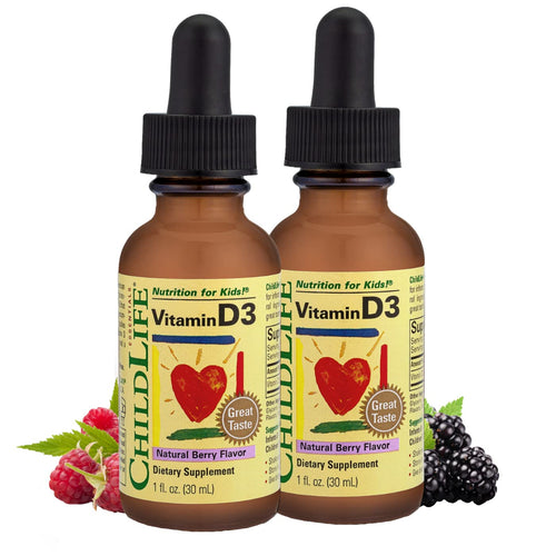 ChildLife Essentials Baby Vitamin D3 Drops, Berry, 1 fl oz (Pack of 2)