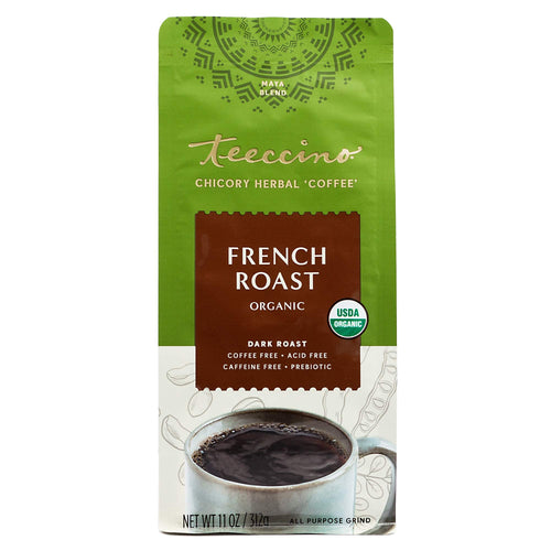 Teeccino Maya Herbal Coffee, Dark Roast French Roast, Organic, 11 oz