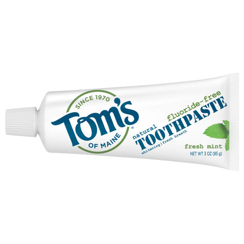 Tom's of Maine Fluoride-Free Toothpaste, Fresh Mint, Travel Size, 3 oz
