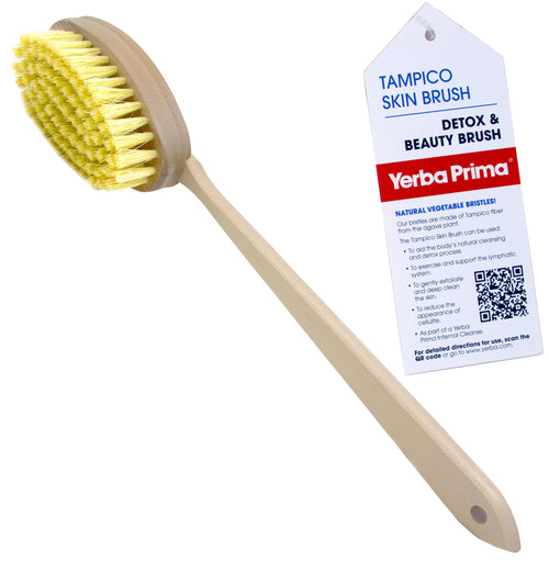 Yerba Prima Tampico Skin Brush with Maple Wood Handle