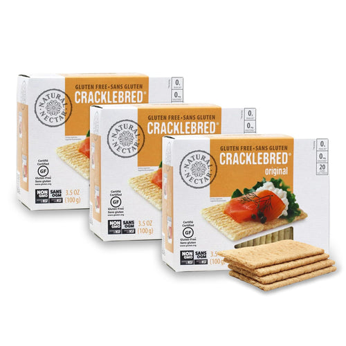 Natural Nectar Original Cracklebred Crispbread Crackers (Pack of 3)
